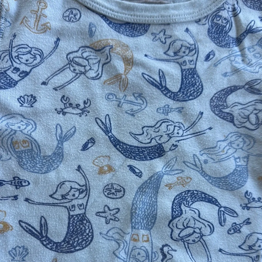 Crewcuts Blue and White Pajama Set with Ocean Print - Picture 3 of 3